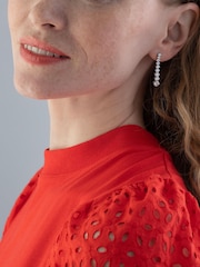 Beaverbrooks Sterling Silver Cubic Zirconia Drop Earrings - Image 3 of 3