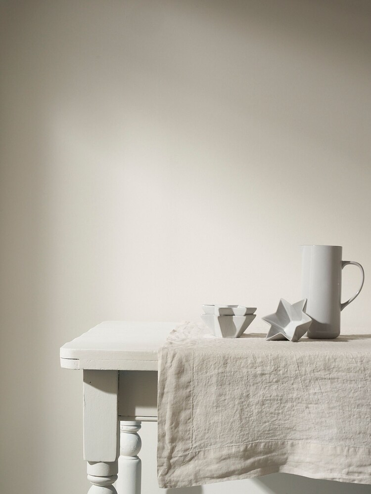 Truly Grey Hem 100% Linen Table Cloth - Image 1 of 2