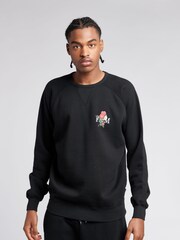 Franklin & Marshall Black Mens 100% Cotton BB Crew Top - Image 1 of 4