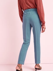 Blue Tailored Turn-Up Taper Trousers - Image 2 of 5