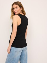 Black Maternity Rib Racer Vest - Image 4 of 8