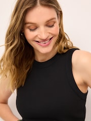 Black Maternity Rib Racer Vest - Image 5 of 8