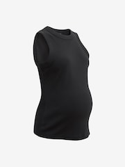 Black Maternity Rib Racer Vest - Image 7 of 8