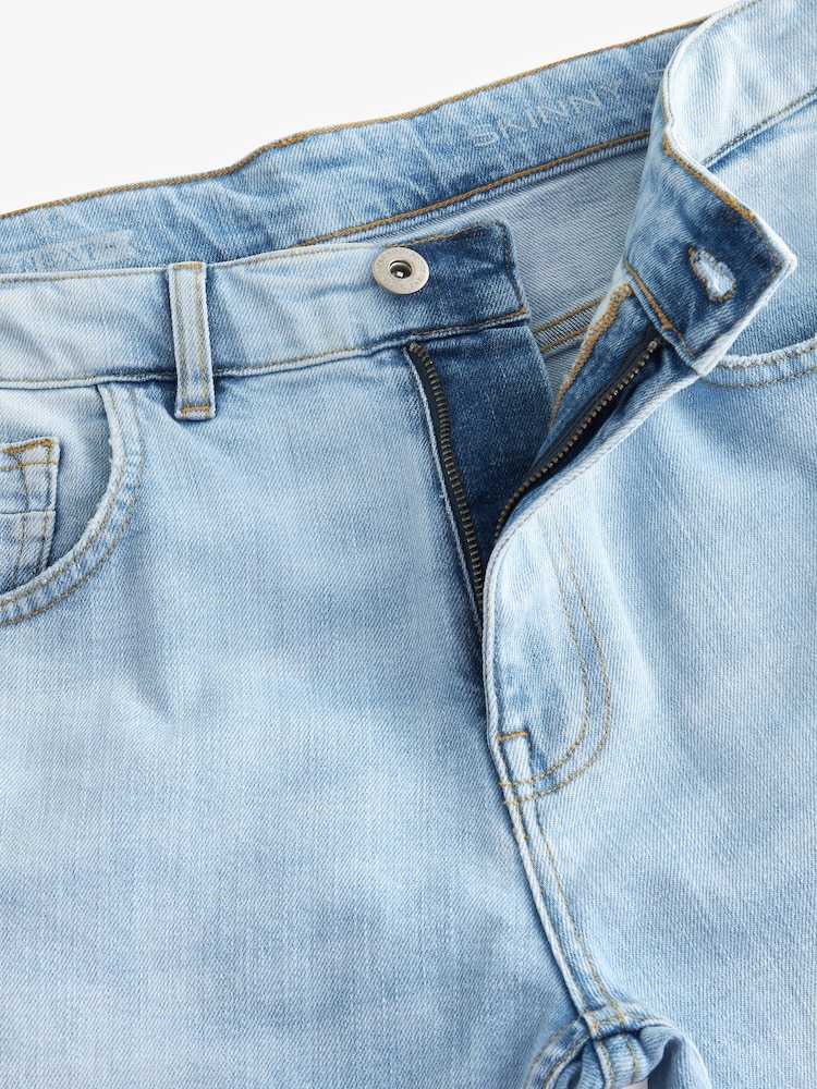 Bleach Light Blue Skinny Ripped Denim Jeans - Image 9 of 11