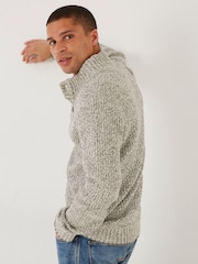 FatFace Grey Hove Twist Half Neck Jumper - Image 5 of 6