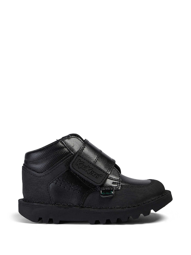 Kickers Black Infant Mid Scuff Shoes - Image 1 of 9