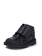 Kickers Black Infant Mid Scuff Shoes - Image 3 of 9
