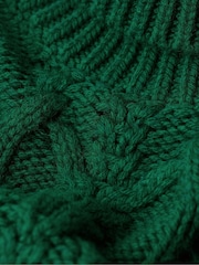 Zielony - Superdry Vintage High Neck Cable Knit Jumper - Image 6 of 6