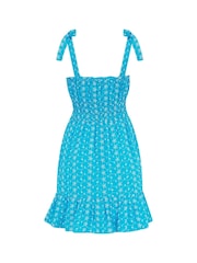 Pour Moi Blue Hannah 100% Cotton Embroider Dress - Image 5 of 5