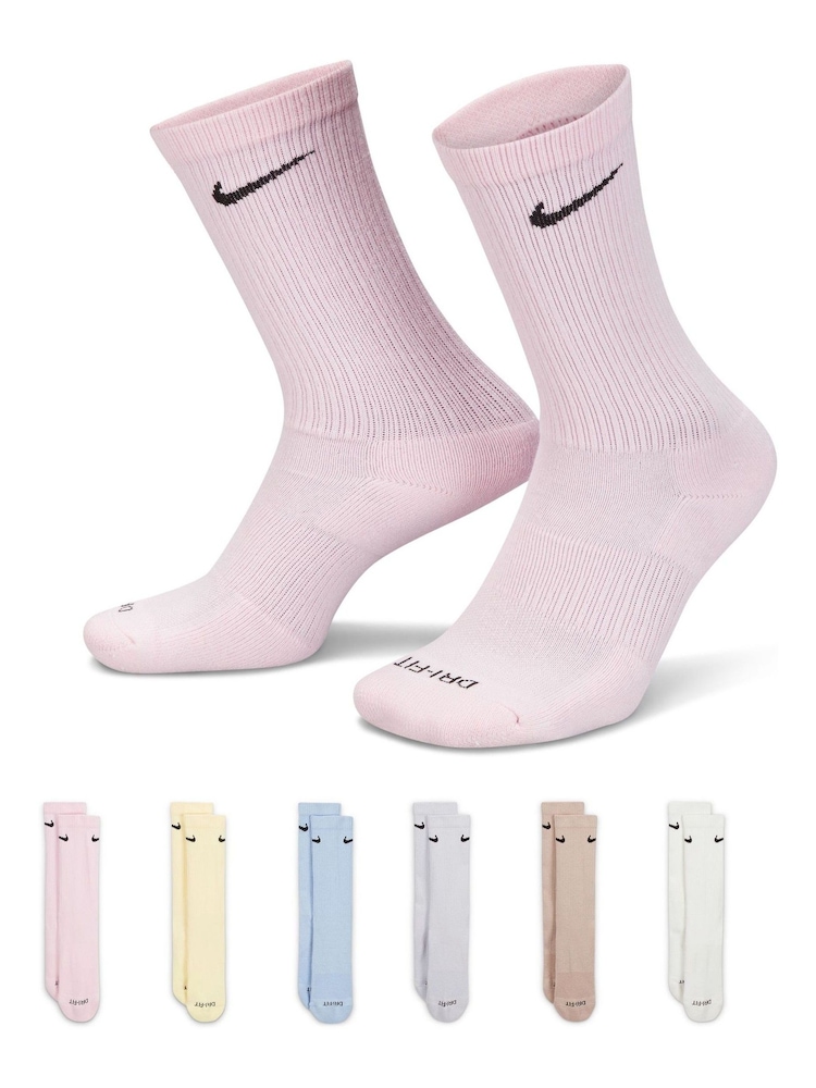 Nike Multi Everyday Plus Cushioned Training Crew Socks 6 Pack - Image 1 of 11