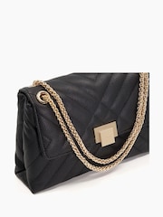 Dune London Black Dorchester Small Quilted Shoulder Bag - Image 3 of 5