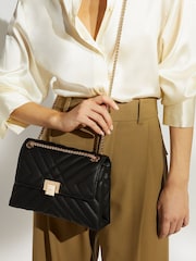 Dune London Black Dorchester Small Quilted Shoulder Bag - Image 5 of 5