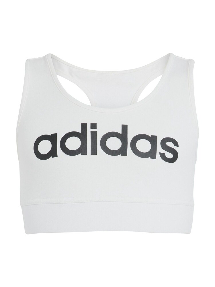 adidas White Essentials Linear Logo Cotton Bra Top - Image 1 of 5