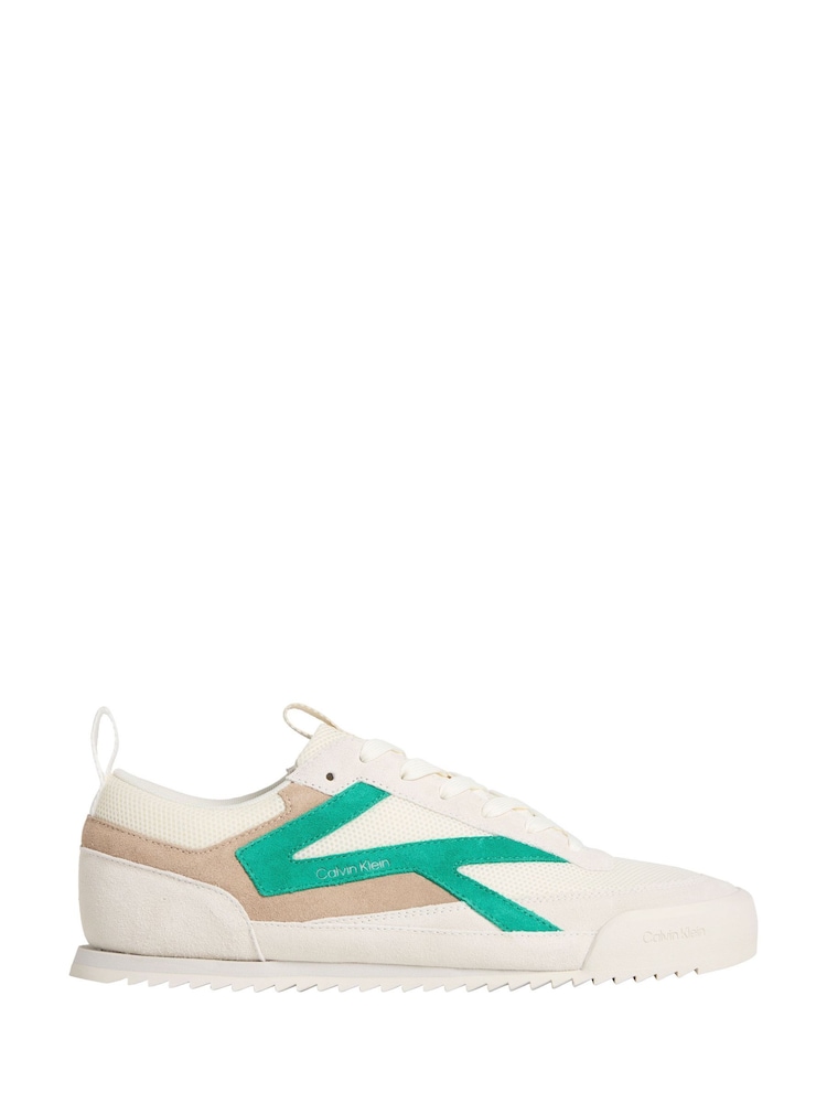 Calvin Klein Natural CK KAY - Suede Runner Trainers - Image 1 of 6 Calvin Klein Natural CK KAY - Suede Runner Trainers - Image 1 of 6