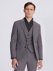 DKNY Slim Fit Grey Suit: Jacket - Image 1 of 8