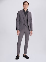 DKNY Slim Fit Grey Suit: Jacket - Image 4 of 8
