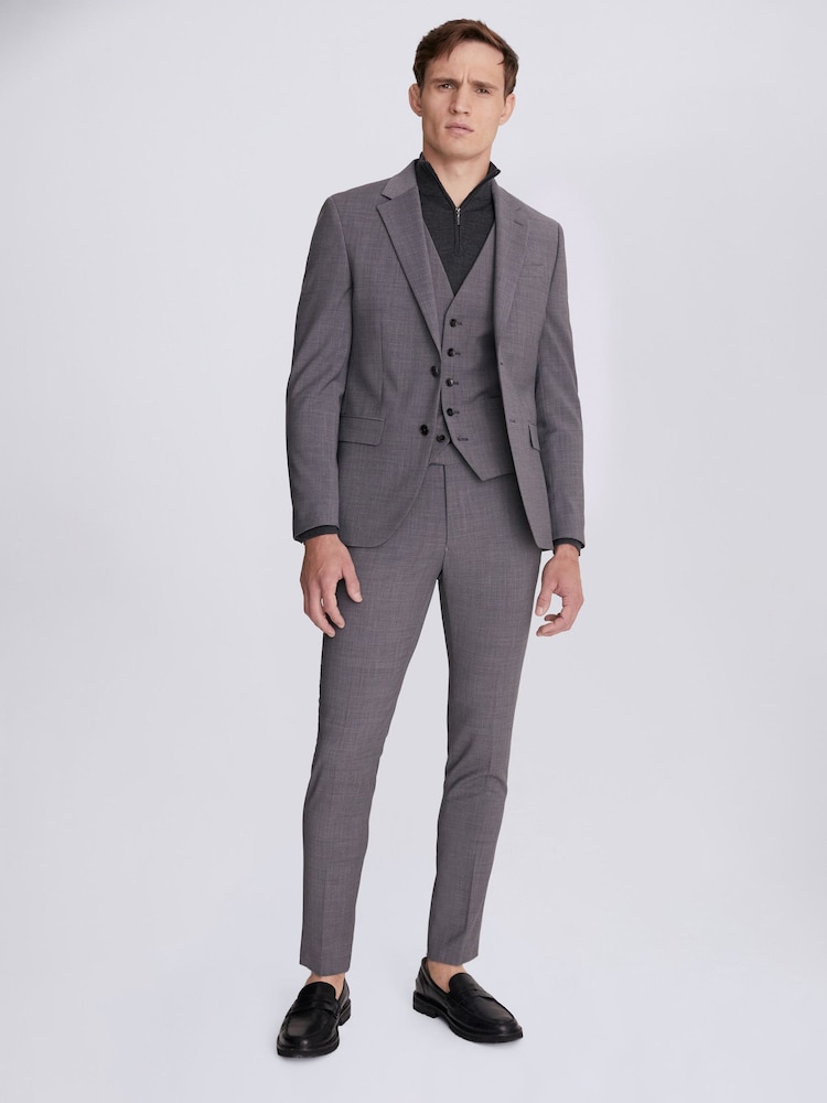 DKNY - Grijs slim-fit kostuum: colbert - Image 4 of 8