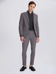 DKNY Slim Fit Grey Suit: Jacket - Image 5 of 8