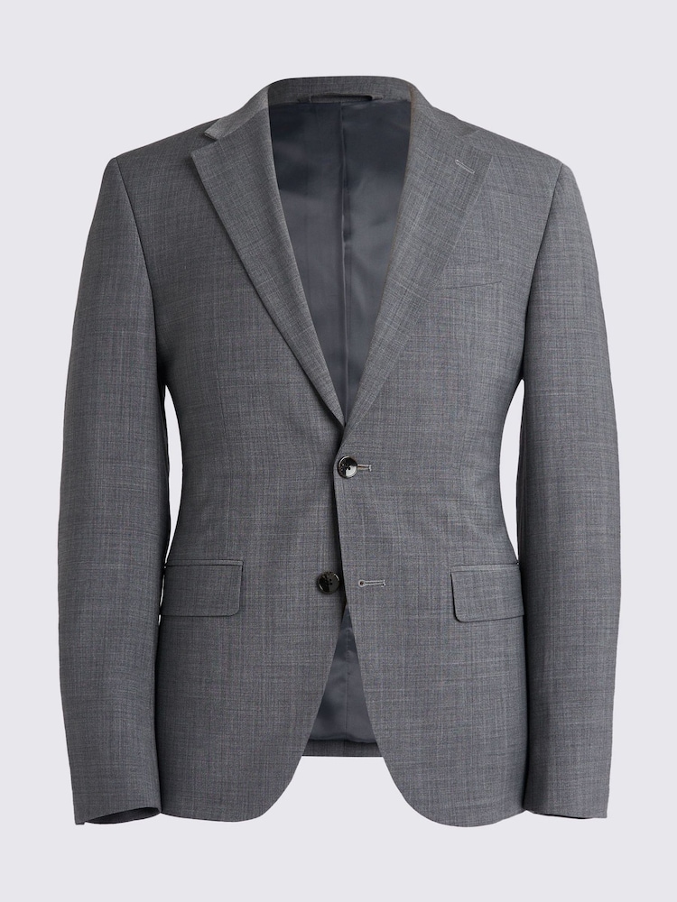 DKNY Slim Fit Grey Suit: Jacket - Image 8 of 8