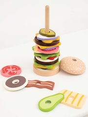 JoJo Maman Bébé Wooden Burger Stacking Toy - Image 2 of 3