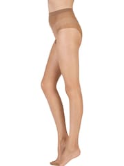 Pretty Polly 10 Denier Nylons Gloss Tights 3 Pack - Image 1 of 6