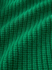 Grün - Lang geschnittene, offene, gerippte Strickjacke - Bild 7 von 7