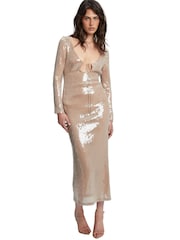 Bardot Nude Verona Sequin Maxi Dress - Image 2 of 7