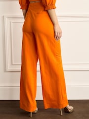 Orange Co-ord Wide Leg Trousers - Image 3 of 5