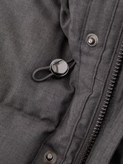 Reiss Grey Billings Quilted Hooded Coat - Image 7 of 7