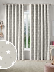 Natural Kids Ditsy Stars Made To Measure 100% Cotton Curtains - Image 1 of 9