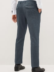 Blue Slim Textured Trousers - Image 3 of 8