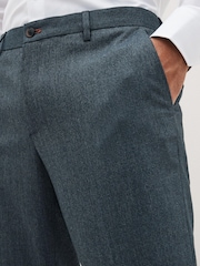 Blue Slim Textured Trousers - Image 4 of 8