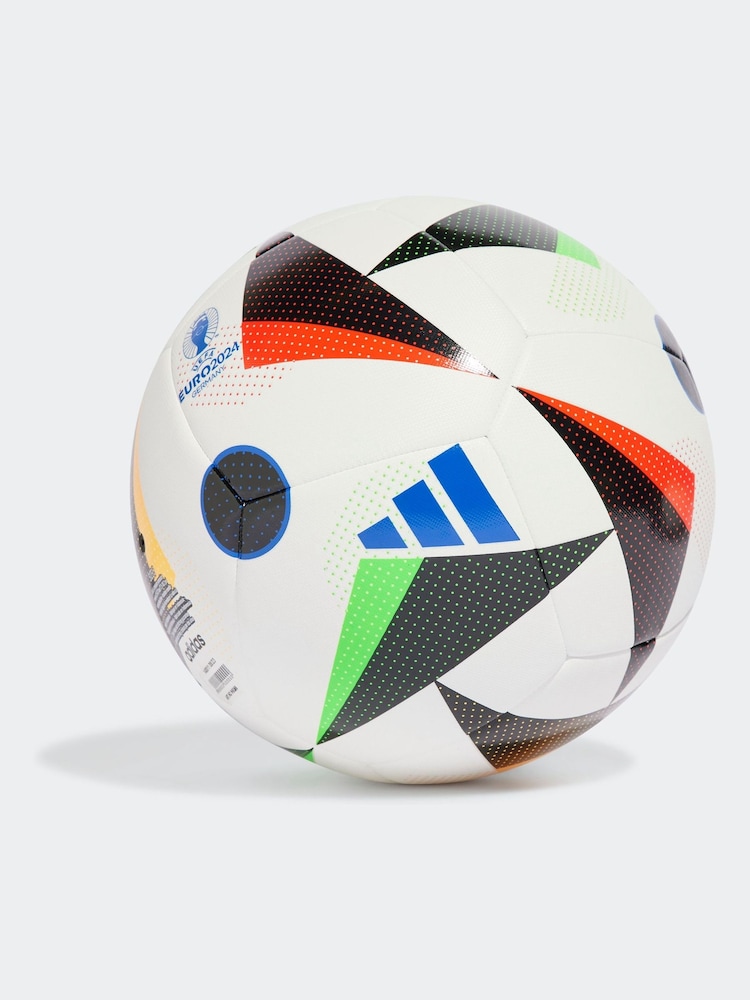 adidas White/Blue Performance Euro 24 Training Football - Image 1 of 4