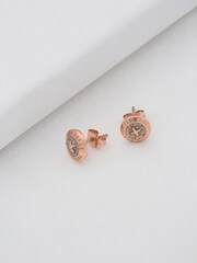 Ted Baker Rose Gold Tone Eisley Enamel Mini Button Stud Earrings - Image 1 of 8