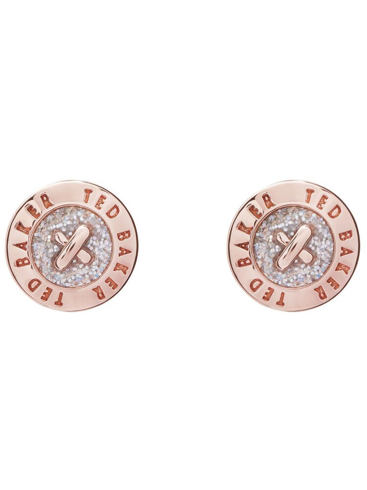 Ted Baker Rose Gold Tone Eisley Enamel Mini Button Stud Earrings - Image 5 of 8