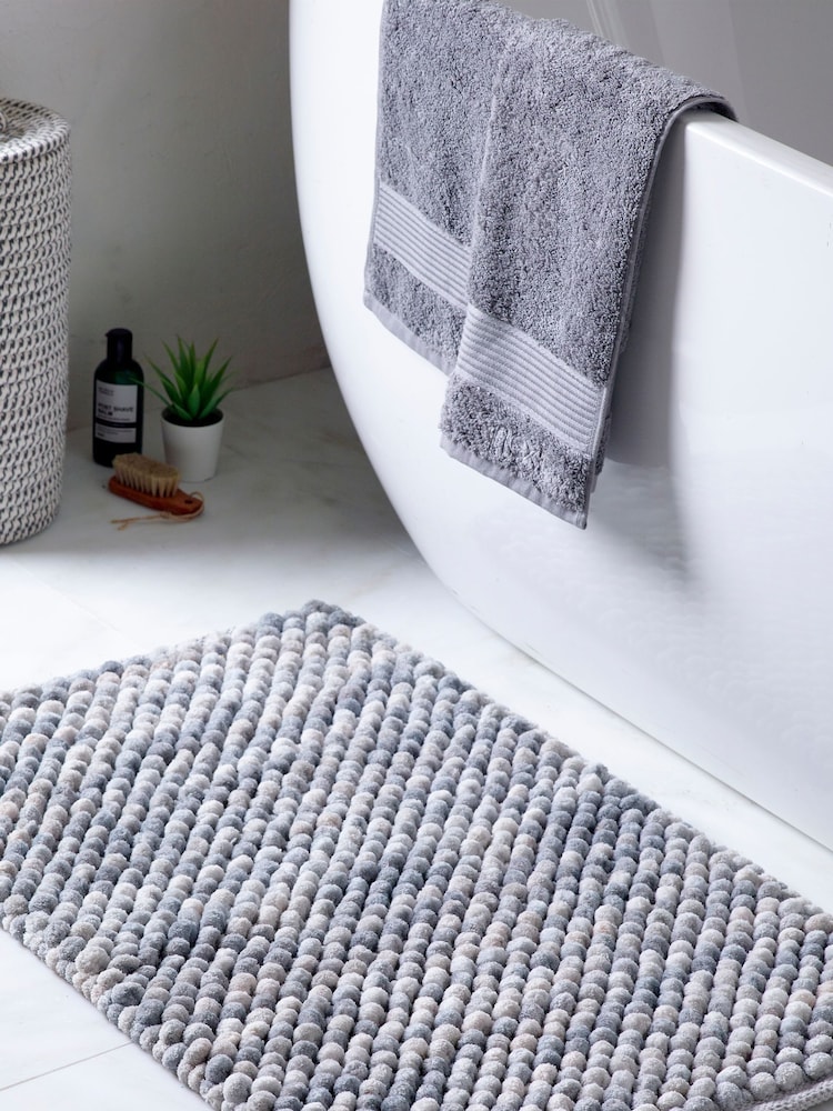 Grey Marl Giant Bath Bobble Mat - Image 1 of 5