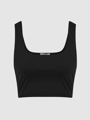 Reiss Black Fae Square Neck Crop Top - Image 2 of 7