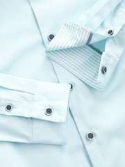 Blue Long Sleeve Smart Trimmed Shirt (3-16yrs) - Image 3 of 3