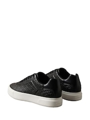 Calvin Klein Black Embossed Emblem Logo Trainers - Image 4 of 6
