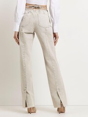 River Island Grey 90s Long Puddle SexyBack Jeans - Image 2 of 4