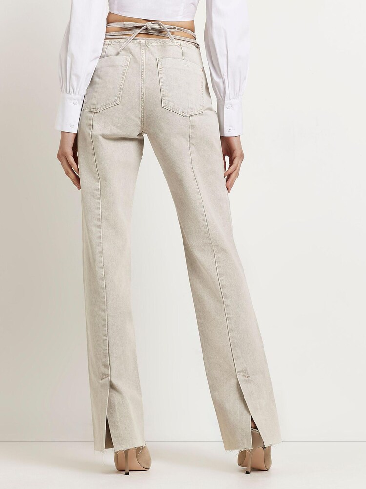 River Island Grey 90s Long Puddle SexyBack Jeans - Image 2 of 4