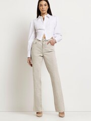 River Island Grey 90s Long Puddle SexyBack Jeans - Image 3 of 4