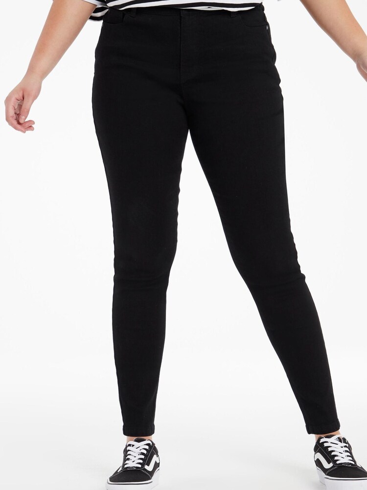 Simply Be Black 24/7 Skinny Short Leg Jeans - Image 1 of 1 Simply Be Black 24/7 Skinny Short Leg Jeans - Image 1 of 1