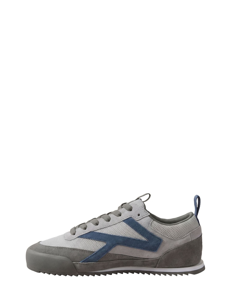 Calvin Klein Grey CK KAY - Suede Runner Trainers - Image 2 of 6