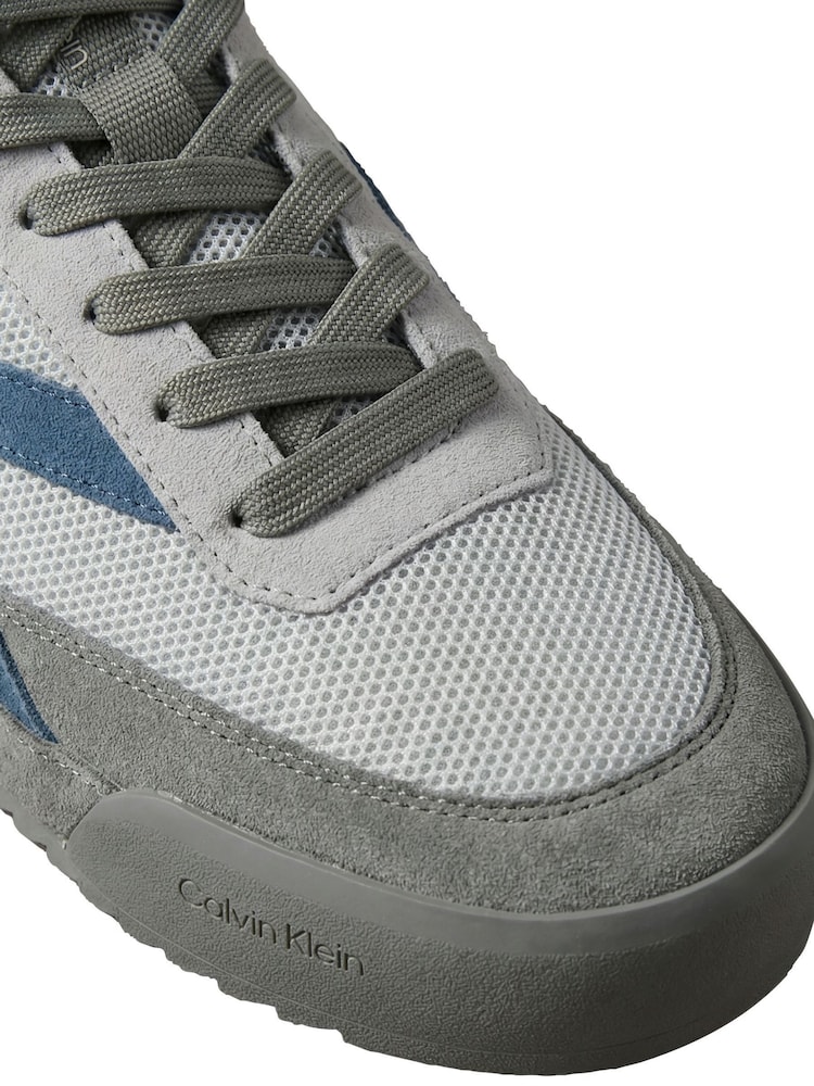 Calvin Klein Grey CK KAY - Suede Runner Trainers - Image 6 of 6