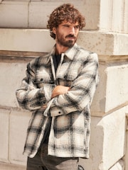 Natural Borg Lined Shacket - Image 1 of 10