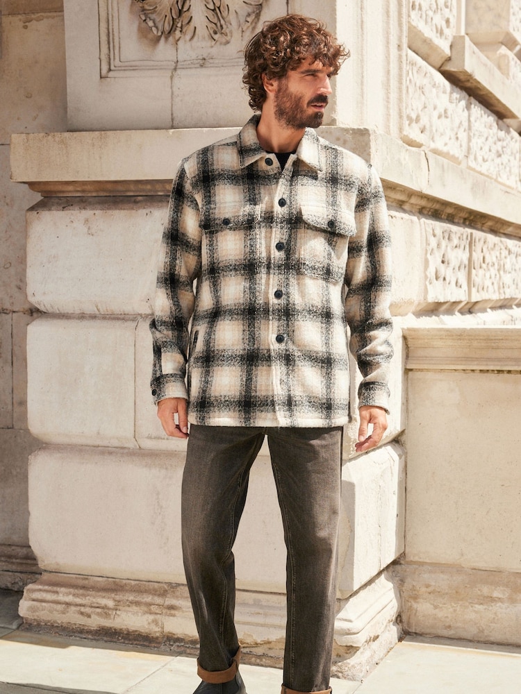 Natur - Hemdjacke mit Borgfutter - Bild 2 von 10 Natur - Hemdjacke mit Borgfutter - Bild 2 von 10