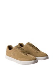 Calvin Klein Natural Suede Signature Logo Trainers - Image 3 of 6