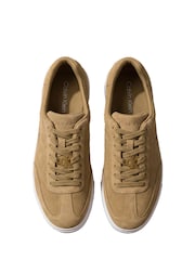 Calvin Klein Natural Suede Signature Logo Trainers - Image 5 of 6