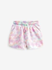 Multi Purple Tie Dye Jersey Shorts (3-16yrs) - Image 1 of 4